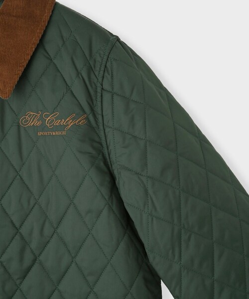 ROPE'（ロペ）の「【SPORTY & RICH（スポーティアンドリッチ】The Carlyle Script Nylon Quilted Jacket（ナイロンジャケット・レディース・グリーン・F）」の5枚目の写真