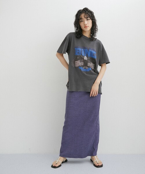 ADAM ET ROPE'(アダムエロペ)の「【Miller for ADAM ET ROPE'】Skirt(スカート・レディース・ブラック/ベージュ/パープル系・F)」の10枚目の写真