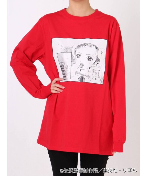 jouetie（ジュエティ）の「ご近所物語 シーンカットロンT（Tシャツ/カットソー・レディース・ブラック/オフホワイト/レッド・M）」の5枚目の写真