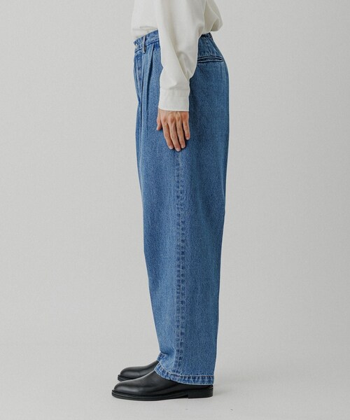 ADAM ET ROPE'(アダムエロペ)の「ワイド イージー ブリーチ デニムパンツ / ADAM ET ROPE' JEANS -GRID-(デニムパンツ・レディース・ブルー系・L/M)」の6枚目の写真