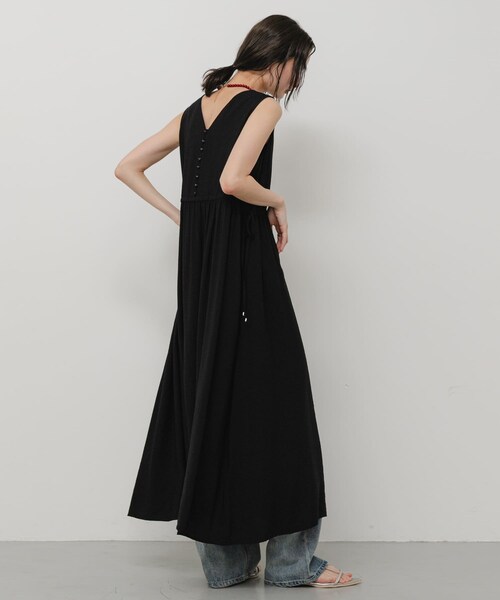 SENSE OF PLACE by URBAN RESEARCH（センスオブプレイスバイアーバンリサーチ）の「2wayウエストギャザーワンピース（ワンピース・レディース・BLACK/IVORY/ORANGE・COMPACT/One）」の16枚目の写真