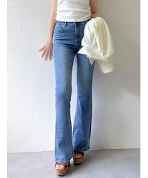 dazzlin | 【吉田朱里】メイクアップフレアデニムパンツ(デニムパンツ)