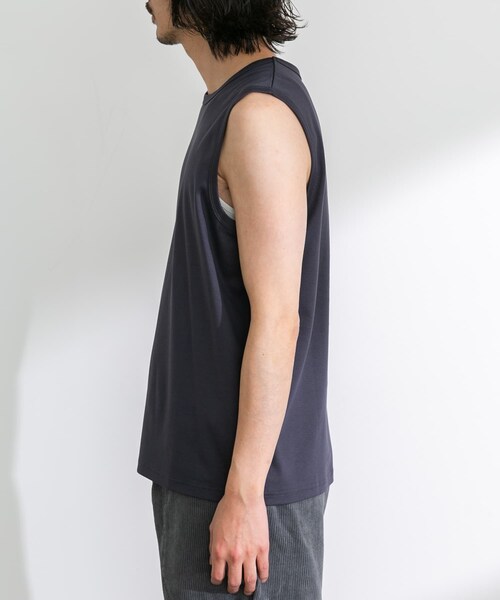 URBAN RESEARCH Sonny Label（アーバンリサーチサニーレーベル）の「コットンレイヤードタンクトップ（タンクトップ・メンズ・チャコール/オフ/ブラック・S/M/L）」の14枚目の写真
