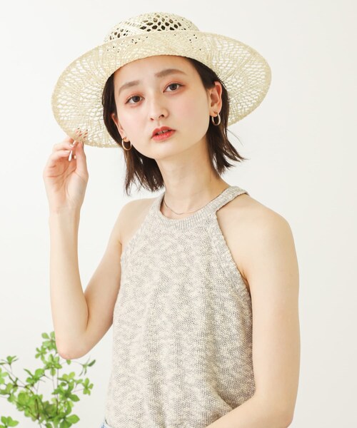 SENSE OF PLACE by URBAN RESEARCH(センスオブプレイスバイアーバンリサーチ)の「スカシアミハット(キャップ・レディース・BROWN/IVORY/BLACK・One)」の5枚目の写真