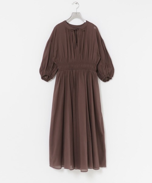 URBAN RESEARCH(アーバンリサーチ)の「コットンボイルシャーリングワンピース(ワンピース・レディース・BLACK/BROWN・Free)」の19枚目の写真