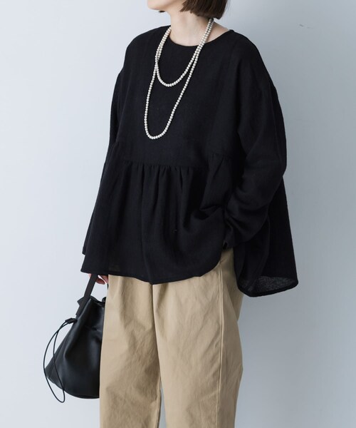 かぐれ（カグレ）の「CITRUS　GUDLI NECKLACE（ネックレス・レディース・Black/Ecru/L Grey・-0）」の6枚目の写真