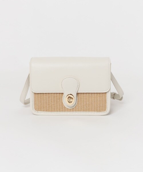 URBAN RESEARCH Sonny Label（アーバンリサーチサニーレーベル）の「バスケットショルダーバッグ（ショルダーバッグ・レディース・ホワイト/ブラック・one）」の15枚目の写真