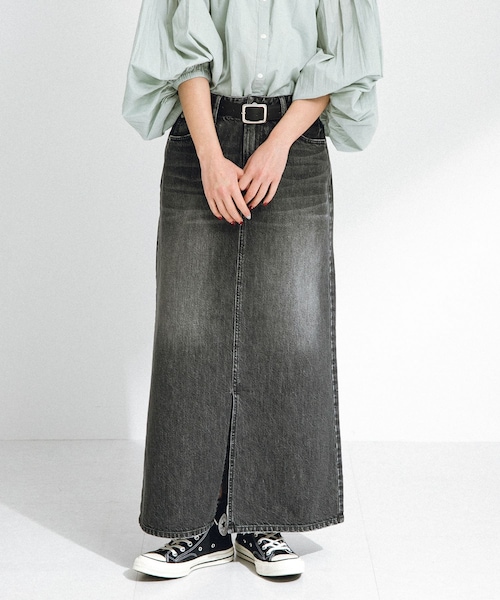 URBAN RESEARCH Sonny Label（アーバンリサーチサニーレーベル）の「Aラインデニムスカート（デニムスカート・レディース・インディゴ/ブラック・36/38）」の4枚目の写真