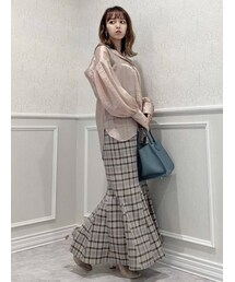 dazzlin | ハイウエストチェックマーメイドスカート(スカート)