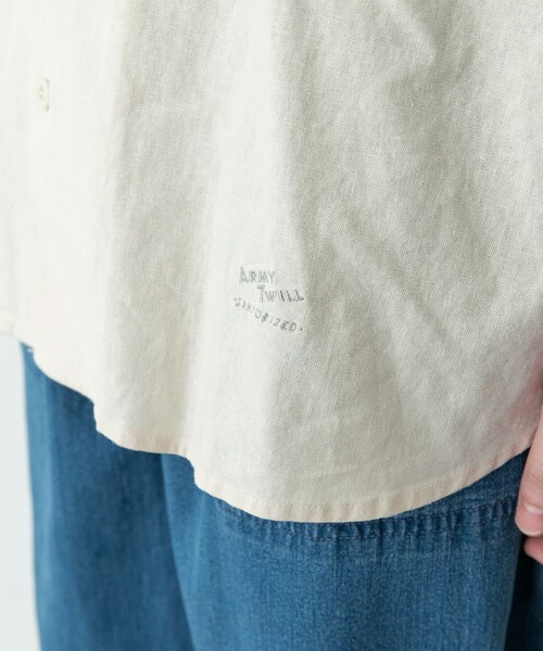 URBAN RESEARCH Sonny Label（アーバンリサーチサニーレーベル）の「ARMY TWILL　COTTON LINEN HS SHIRTS（シャツ/ブラウス・メンズ・ECRU/CHARCOAL/GREEN/PINK・S/M）」の8枚目の写真