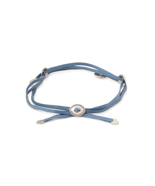 ADAM ET ROPE'(アダムエロペ)の「【J'aDoRe・店舗限定】【PUNTOVITA(プントヴィータ)】コンチョマルチベルト(ベルト・レディース・キナリ/ブラウン/ブルー・F)」の7枚目の写真