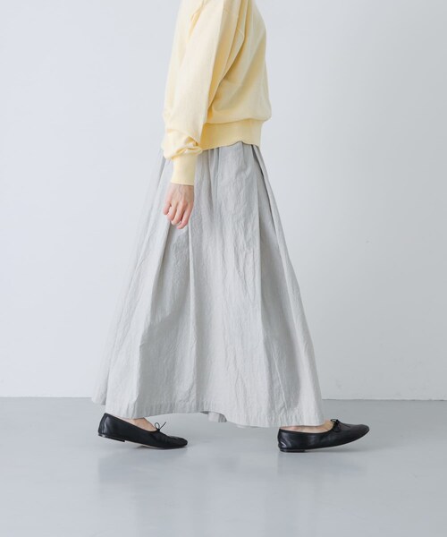 かぐれ（カグレ）の「コットンタックスカート（スカート・レディース・LIGHT GRAY/CHARCOAL/BLACK・Free）」の2枚目の写真