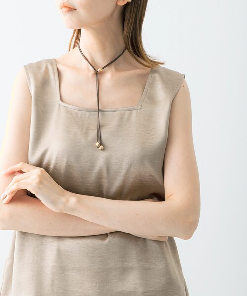 URBAN RESEARCH ROSSO（アーバンリサーチロッソ）の「CHIGNON　ワンループマルチコードチョーカー（ネックレス・レディース・BK/SILVE/BRN/GLD・FREE）」の5枚目の写真