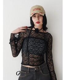 jouetie | レースギャザートップス(Tシャツ/カットソー)