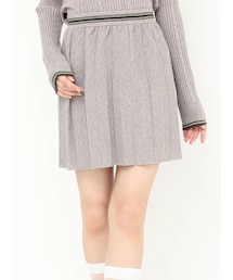 CALNAMUR | ニットプリーツミニスカート(スカート)