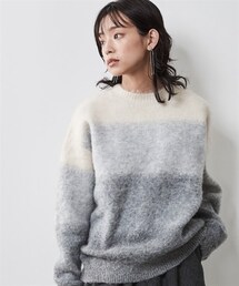 CHIC STYLE | 大きいサイズグラデーションニットプルオーバーシックスタイル(ニット/セーター)