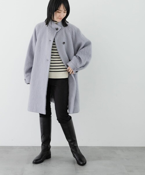 URBAN RESEARCH(アーバンリサーチ)の「バルカラーシャギーコート(テーラードジャケット・レディース・BEIGE/L.BLUE・FREE)」の22枚目の写真