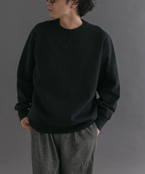 URBAN RESEARCH DOORS（アーバンリサーチドアーズ）の「FORK&SPOON　リサイクルコットン裏毛クルーネックスウェット（スウェット・メンズ・DARKPURPLE/BLACK/OATMEAL・4/5）」の11枚目の写真