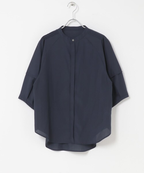 URBAN RESEARCH ROSSO（アーバンリサーチロッソ）の「『WEB/一部店舗限定』UVカットウォッシャブルリネン混シャツ ブラウス（シャツ/ブラウス・レディース・OFF WHITE/YELLOW/BROWN/SAX/NAVY・Free）」の13枚目の写真