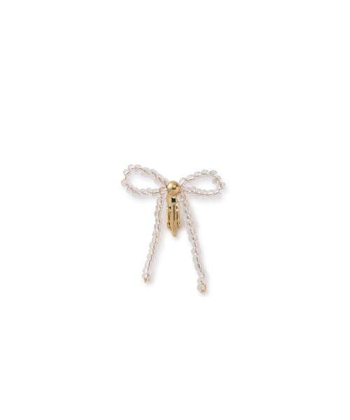 ROPE' PICNIC(ロペピクニック)の「シャイニービーズリボンイヤリング(イヤリング・レディース・ピンク/シルバー・F)」の6枚目の写真