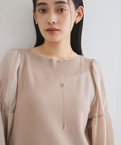 VIS（ビス）の「ハートポイントチェーンYネックレス（ネックレス・レディース・ゴールド/シルバー・F）」の6枚目の写真