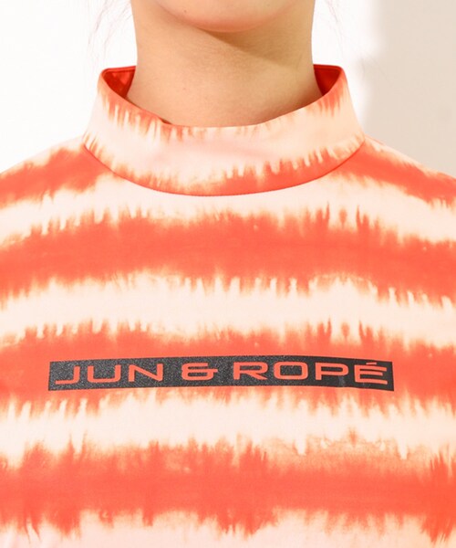 ROPE'（ロペ）の「【セットアップ対応】【UV】【吸水速乾】タイダイボーダーノースリーブプルオーバー（Tシャツ/カットソー・レディース・ブラック/ネイビー/オレンジ・L/M/S）」の22枚目の写真