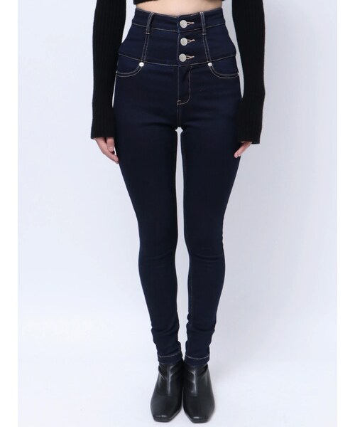 EMODA（エモダ）の「【ELDER】NUDE H/W DENIM（デニムパンツ・レディース・ブルー/ブラック/インディゴ・XS/S/M）」の12枚目の写真