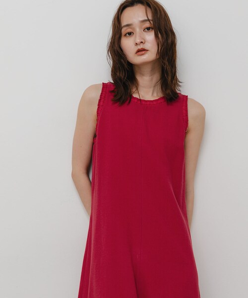 SENSE OF PLACE by URBAN RESEARCH（センスオブプレイスバイアーバンリサーチ）の「ギャザーネックアメスリワンピース（ワンピース・レディース・IVORY/BLACK/RED・One/COMPACT）」の21枚目の写真