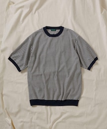 ADAM ET ROPE' | 【WILD LIFE TAILOR】BORDER KNIT S/S TEE(ニット/セーター)
