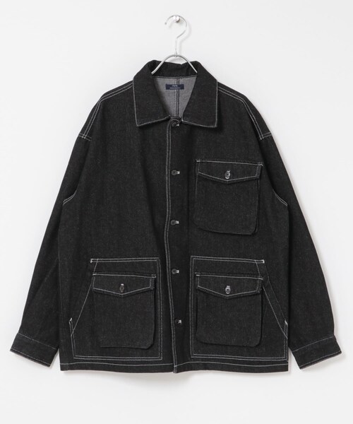 ITEMS URBANRESEARCH（アイテムズ アーバンリサーチ）の「デニム カバーオール（カバーオール・メンズ・BLK/NVY/BLU・M/L）」の11枚目の写真