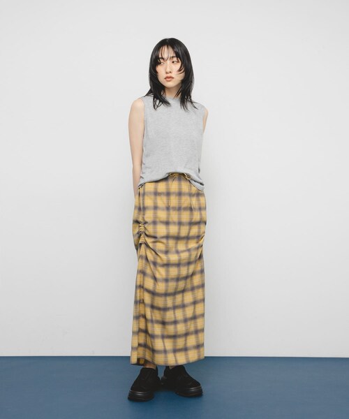 KBF（ケイビーエフ）の「サイドデザインチェックスカート（スカート・レディース・BLACK/YELLOW/BLUE・one）」の16枚目の写真