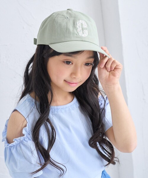 ROPE' PICNIC（ロペピクニック）の「【KIDS/キッズ】【Champion/チャンピオン別注】フラワーロゴキャップ/リンクコーデ（キャップ・キッズ・ブラック/ブルー系・F）」の3枚目の写真