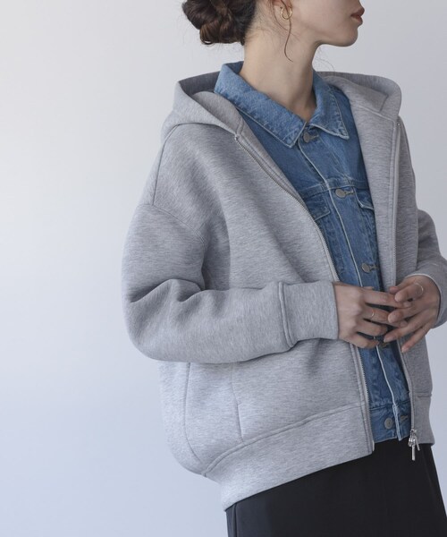 URBAN RESEARCH Sonny Label（アーバンリサーチサニーレーベル）の「ダンボールZIPコクーンフーディー（パーカー・レディース・L.グレー/チャコール/ネイビー・Free）」の7枚目の写真