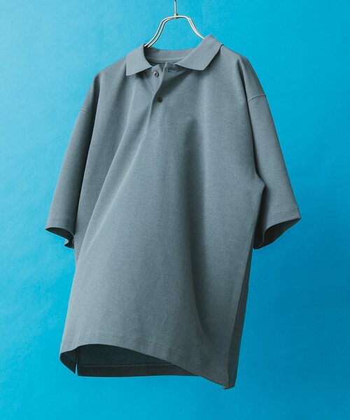 URBAN RESEARCH DOORS（アーバンリサーチドアーズ）の「『XLサイズ/WEB限定』『吸水速乾/接触冷感/イージーケア』クイックドライ 鹿の子 ポロシャツ（ポロシャツ・メンズ・BLUE GRAY/WHITE/BLACK・M/L/XL）」の3枚目の写真