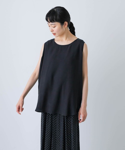 かぐれ（カグレ）の「フィブリルタフタタンクトップ（タンクトップ・レディース・BLACK/CAMEL・FREE）」の14枚目の写真