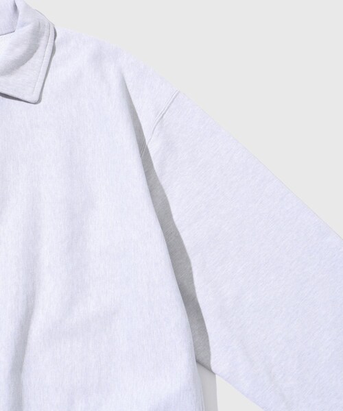 ADAM ET ROPE'(アダムエロペ)の「【blurhmsROOTSTOCK/ブラームスルーツストック】Thin-Sweat Harf-Zip P/O(スウェット・メンズ・ライトグレー/ネイビー・2/3/4)」の10枚目の写真