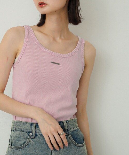 SENSE OF PLACE by URBAN RESEARCH（センスオブプレイスバイアーバンリサーチ）の「プレートピグメントタンクトップ（タンクトップ・レディース・PINK/OFF WHITE/GRAY・COMPACT/one）」の6枚目の写真