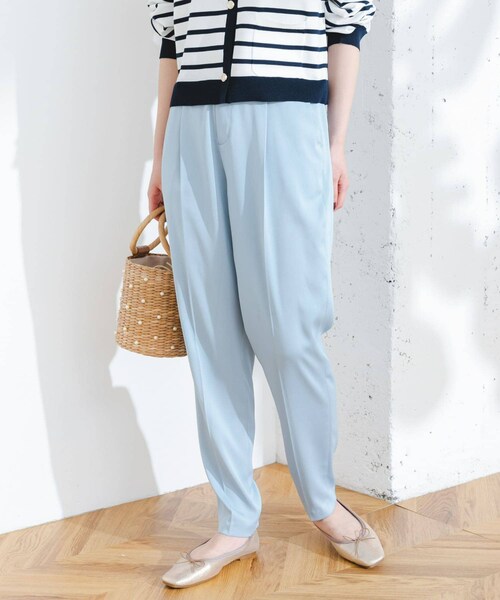 URBAN RESEARCH ROSSO（アーバンリサーチロッソ）の「F by ROSSO　サテンテーパードカラーパンツ（その他パンツ・レディース・BLUE/YELLOW・36/38）」の7枚目の写真