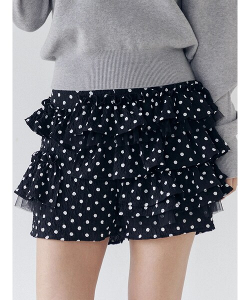 CALNAMUR（カルナムール）の「ドットティアードパンツ（その他パンツ・レディース・ホワイト/ブラック・S/M）」の12枚目の写真