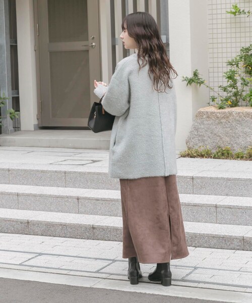 ITEMS URBANRESEARCH（アイテムズ アーバンリサーチ）の「ダブルフェイスミドルカーディガン（テーラードジャケット・レディース・L.BLU/NVY/BRN・Free）」の9枚目の写真