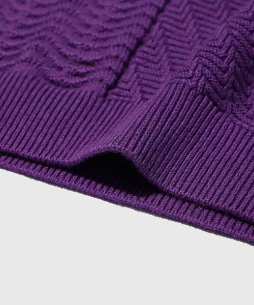 ADAM ET ROPE'(アダムエロペ)の「【SandWaterr/サンドウォーター】ORGANIZED POLO SS(ポロシャツ・メンズ・ブラック/パープル・1/2)」の11枚目の写真
