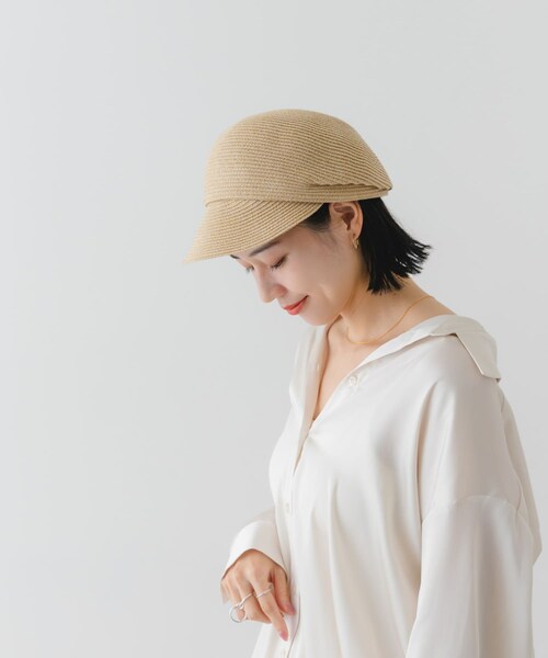 RODE SKO（ロデスコ）の「洗えるたためるキャスケット（キャスケット・レディース・NATURAL/BEIGE/BLACK・one）」の10枚目の写真