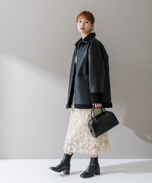 URBAN RESEARCH ROSSO（アーバンリサーチロッソ）の「チュールフラワーレイヤードスカート（スカート・レディース・black/l.beige・FREE）」の18枚目の写真