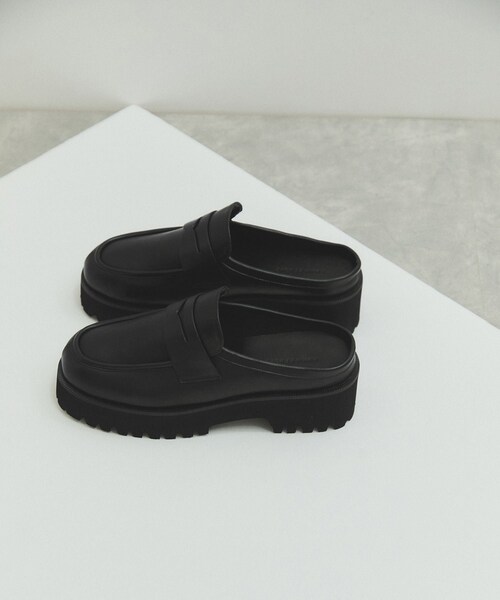 ADAM ET ROPE'(アダムエロペ)の「【サステナブル】ラウンドローファークロッグ(ローファー・レディース・ブラック/ダークブラウン・36.0/37.0/38.0)」の14枚目の写真