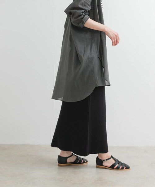 URBAN RESEARCH DOORS(アーバンリサーチドアーズ)の「リネン混ニットストレートスカート(スカート・レディース・BLACK/CHARCOAL・M)」の10枚目の写真