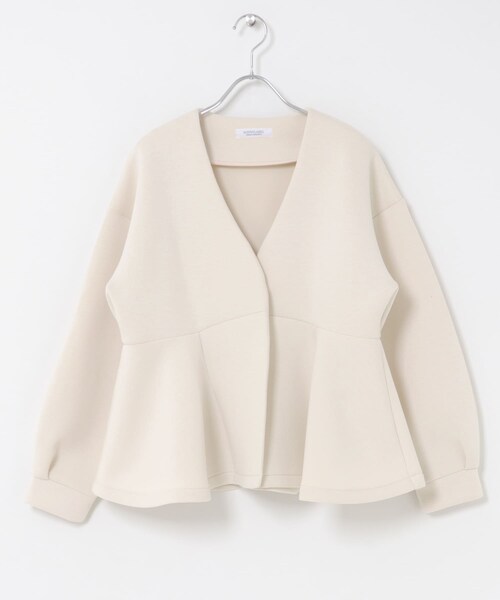 URBAN RESEARCH Sonny Label(アーバンリサーチサニーレーベル)の「『WEB限定』ダンボールペプラムブルゾン(ブルゾン・レディース・オフ/ブラック/杢グレー・Free)」の4枚目の写真