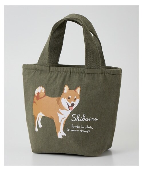 nissen（ニッセン）の「外側ポケット付アニマル柄保冷ミニトートバッグ（トートバッグ・メンズ・ライトベージュ(ミヌエット)/ネイビー(ペルシャ)/グレー(ハチワレ)/カーキ(しばいぬ)/ベージュ(シュナウザー)/アイボリー(といぷー)/ベージュ(ぱんだ)/ネイビー(しまえなが)・Y）」の6枚目の写真