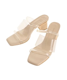 LAGUNAMOON | ウッドヒールクリアサンダル(サンダル)