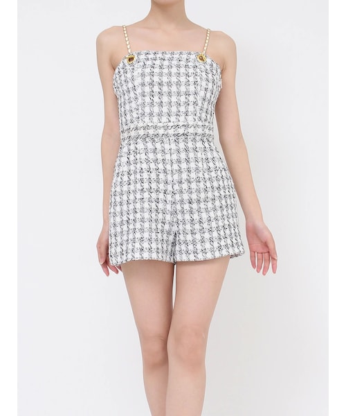 【WEB限定】【TINY】BACK ZIPベアデニムロンパース WEB限定】【TINY】BACK ZIPベアデニムロンパース[品番
