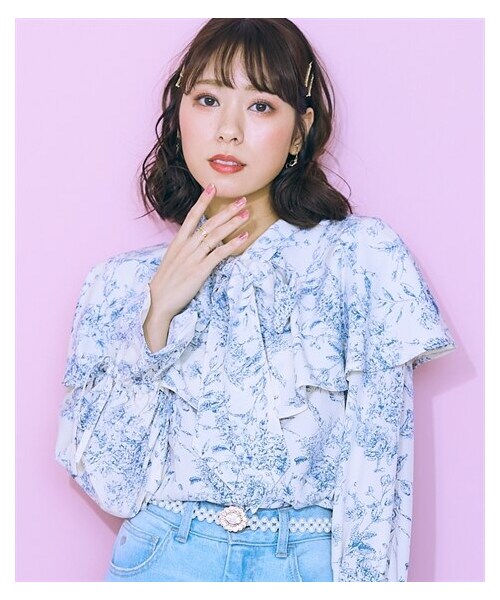 nissen（ニッセン）の「大きいサイズ 線画花柄プリントブラウス　marun（シャツ/ブラウス・レディース・ブル―/ダークグリーン・L/LL/3L/4L/5L/6L/8L/10L）」の17枚目の写真